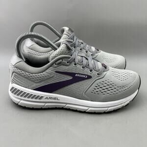 Brooks Ariel 20 Running Shoes Women Size 7 B Gray Comfort Cushion Low Sneakers